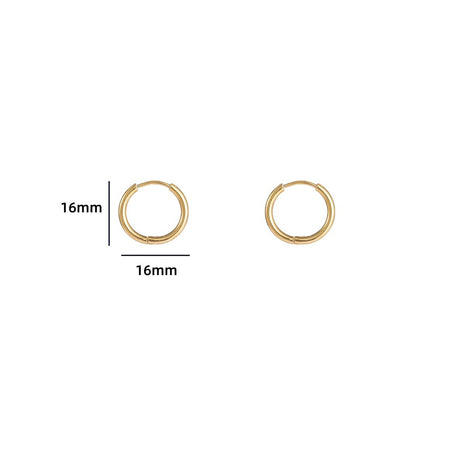 Hoop - 2x12 mm - 14K - Modeaccessoires - Juwelen - Oorbellen