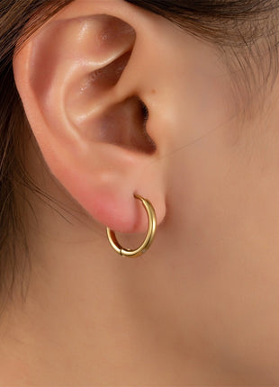 Hoop - 2x12 mm - 14K - Modeaccessoires - Juwelen - Oorbellen