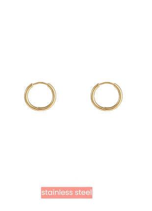 Hoop - 2x12 mm - 14K - Modeaccessoires - Juwelen - Oorbellen