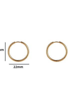Hoop - 2x18 mm - 14K - Modeaccessoires - Juwelen - Oorbellen