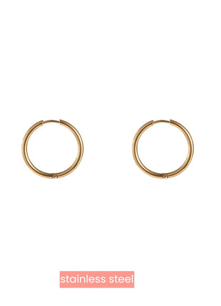 Hoop - 2x18 mm - 14K - Modeaccessoires - Juwelen - Oorbellen