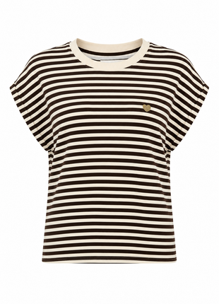 T-shirt strepen (bruin)
