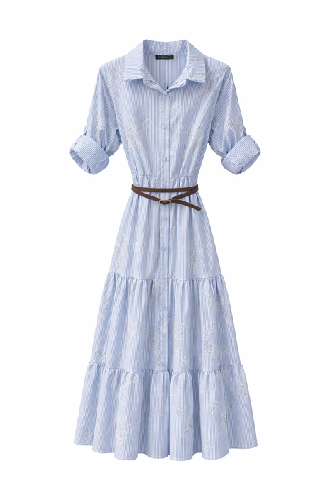 Kleedje - Sangro A614 (light sky) by Just Women