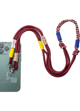 Telefoonkoord - Long Double - Coffee + Blue