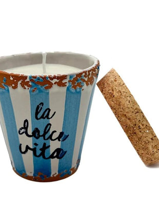 Kaars Keramiek - Dolce Vita Azul - 8,5X8Cm - Mar Adriático by Wax Design