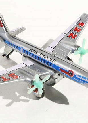 Vliegtuig SI-RT, zilver-blauw, 16 × 16 cm, Gemaakt in China