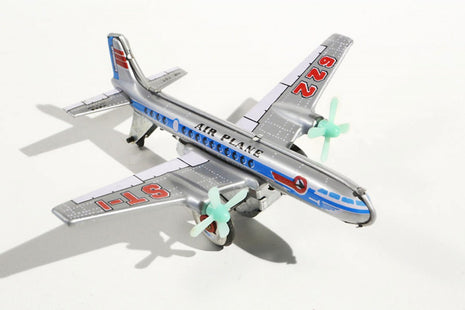 Vliegtuig SI-RT, zilver-blauw, 16 × 16 cm, Gemaakt in China