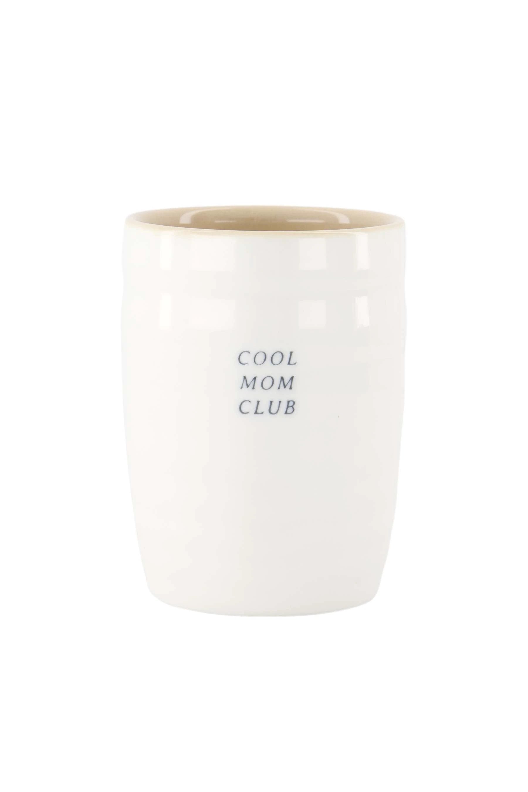 Kaffeetasse „Cool Mom Club“ – weiß/ocker – Lou Lou – Lou Lou
