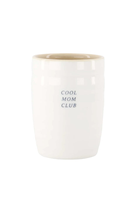 Koffiemok cool mom club - wit/oker by Zusss