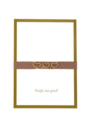 Ansichtkaart - armbandje hartje van goud by Zusss