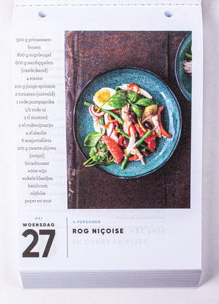 Calendrier alimentaire quotidien détachable 2026