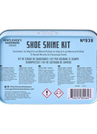 Shoe Shine Kit in een blikje by Gentlemen's Hardware