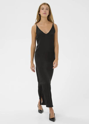 KArory Sateen Dress - 10511455 - Black Deep by Kaffe