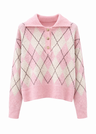 Pull - Antonella (roze/grijs) by Cherry Paris