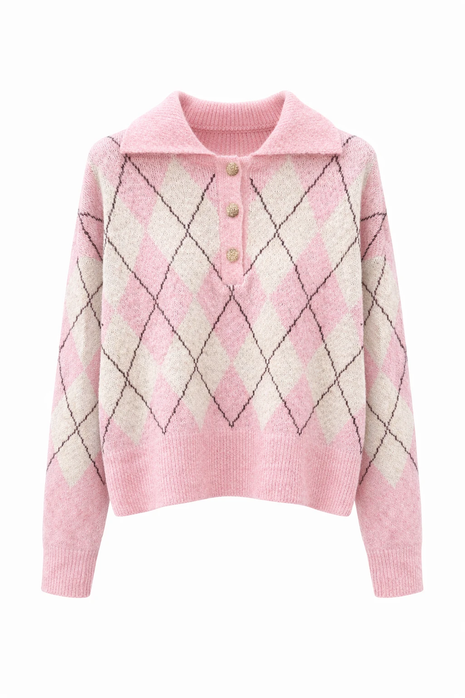 Pull - Antonella (roze/grijs) by Cherry Paris