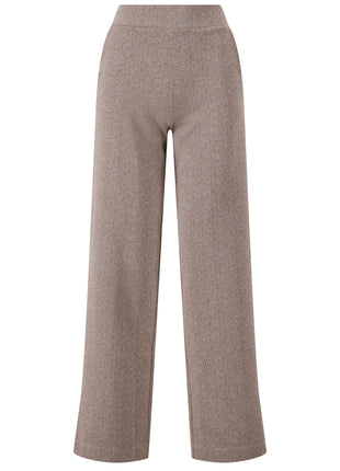 Jacquard broek twee kleurig – beige / off white - beige / off white / 38/M - Kleding - Broeken