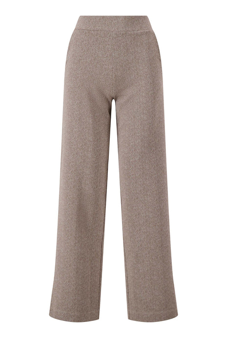Jacquard broek twee kleurig – beige / off white - beige / off white / 38/M - Kleding - Broeken