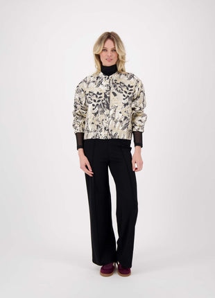 Jacquard glans jasje – beige / goud - Kleding - Blazers & vestjes