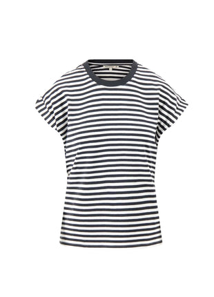 T-shirt met opgerolde mouw streep - 0307-0012 by Zusss