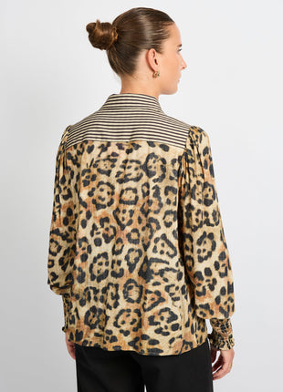 Joanne blouse - 25WBC12 - Bronze/Black - Kleding - Blouses
