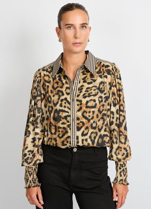 Joanne blouse - 25WBC12 - Bronze/Black - Kleding - Blouses