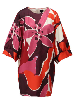 Jurk met ronde hals & bloemen design B100 P006 Kleding Kleedjes en jurken