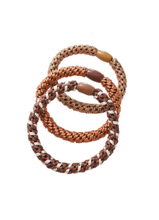 Haarrekker - Hair Tie 3-pack - Coffee
