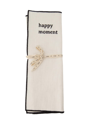 Set van 2 placemats happy moment - zand - Lou Lou