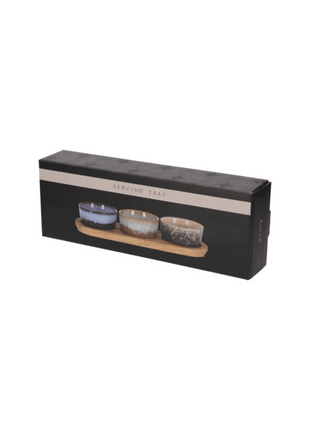 Serveerplank Met Schaaltjes Reactief Glazuur - Lou Lou