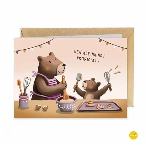 Wenskaart - Een kleinkind Proficiat! by Illustralies