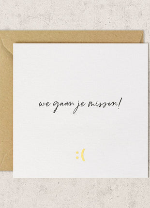 Kaart 110x110 Goudfolie | Missen - Lifestyle - Van papier - Wenskaarten