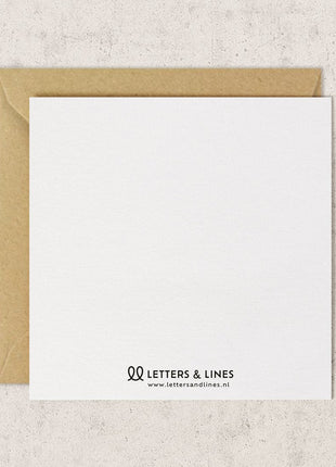 Kaart 110x110 Goudfolie | Missen - Lifestyle - Van papier - Wenskaarten