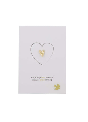 Kaartenstandaard magneet - vogeltje - goud - Cadeau’s & Lifestyle - Woonkamer - Woonaccessoires