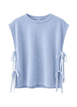 Debardeur met strikjes - Collete - blauw by Terra Di Siena