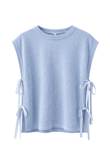 Debardeur met strikjes - Collete - blauw by Terra Di Siena