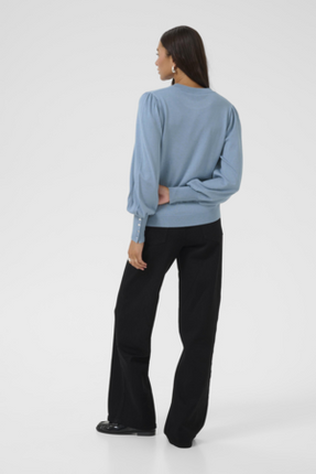KAlizza Round Neck Knit Pullover Button - 10508681 - Kleding - Truien en cardigans