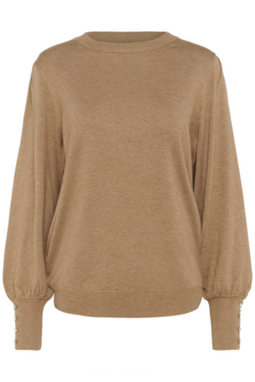 KAlizza Round Neck Knit Pullover Button - 10508681 - Kleding - Truien en cardigans