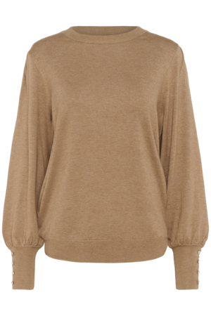 KAlizza Round Neck Knit Pullover Button - 10508681 - Kleding - Truien en cardigans