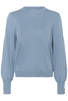 KAlizza Round Neck Knit Pullover Button - 10508681 - Kleding - Truien en cardigans