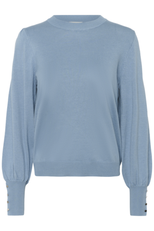 KAlizza Round Neck Knit Pullover Button - 10508681 - Kleding - Truien en cardigans