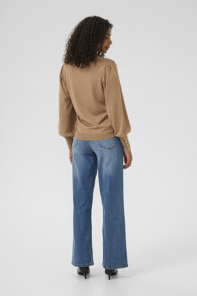 KAlizza Round Neck Knit Pullover Button - 10508681 - Kleding - Truien en cardigans