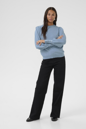 KAlizza Round Neck Knit Pullover Button - 10508681 - Kleding - Truien en cardigans