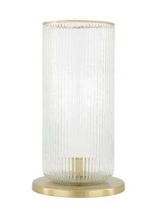 Kandelaar - glas - ribbel - transparant (0502-216) - Lifestyle - In huis - Kandelaars