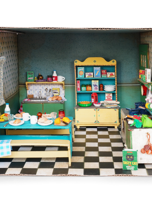 Kartonnen miniatuur kamer - keuken - Baby & Peuter - Muizenhuis - Knutselproducten