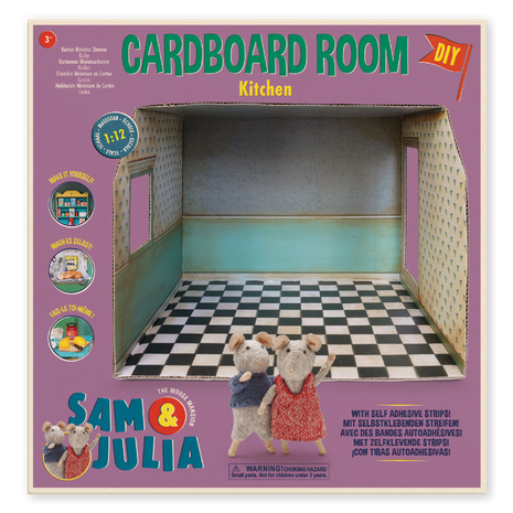 Kartonnen miniatuur kamer - keuken - Baby & Peuter - Muizenhuis - Knutselproducten
