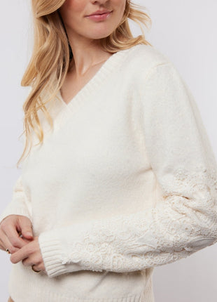Katja knit pullover 25NOC09 Wool White Kleding Truien en cardigans