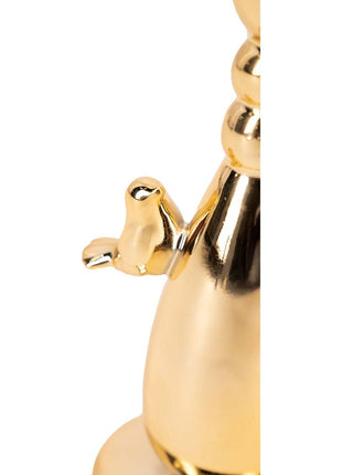 Keramieken kandelaar vogeltjes - goud - 10,5cm - Lifestyle - In huis - Kaarsen