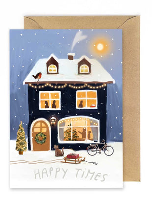 Kerstkaart - Happy Times - Cadeau’s & Lifestyle - Van papier - Wenskaarten - Feestdagen