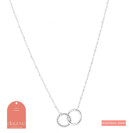 Ketting - Double Hoop - RH - silver - Modeaccessoires - Juwelen - Kettingen