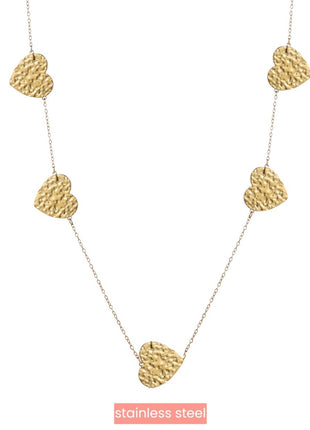 Ketting - Long Heart Necklace - 14K (70 + 6cm) - gold - Modeaccessoires - Juwelen - Kettingen